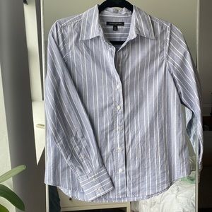 Banana republic stripped cotton button
